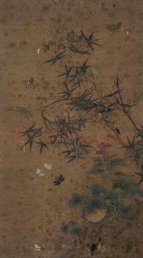 宋 赵昌 《竹虫图》 书画作品