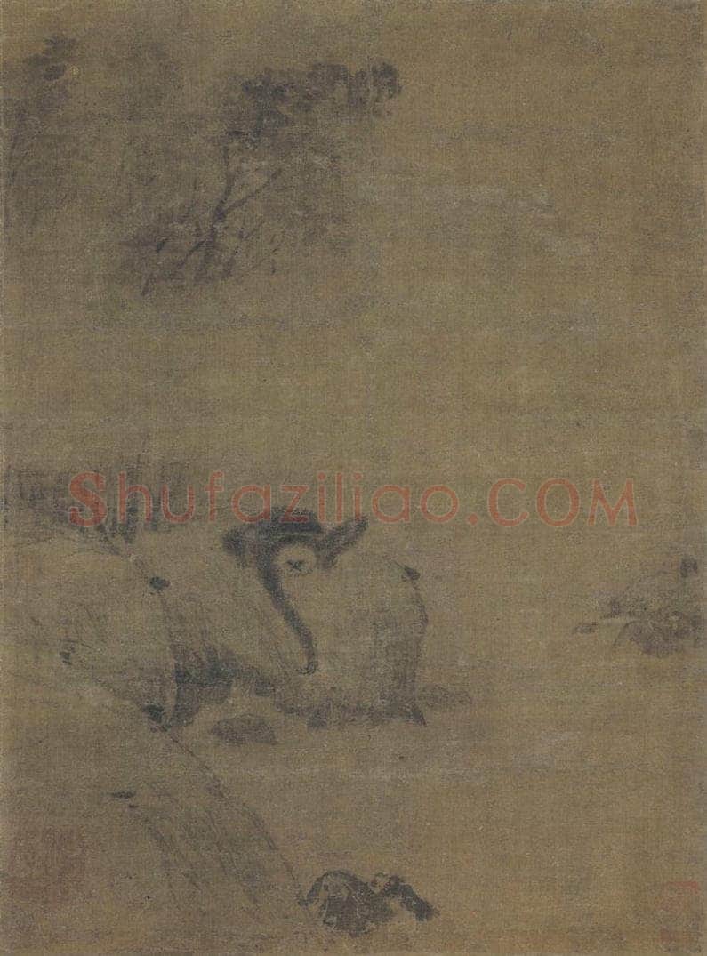 宋 牧溪 《岩猿图》 书画作品