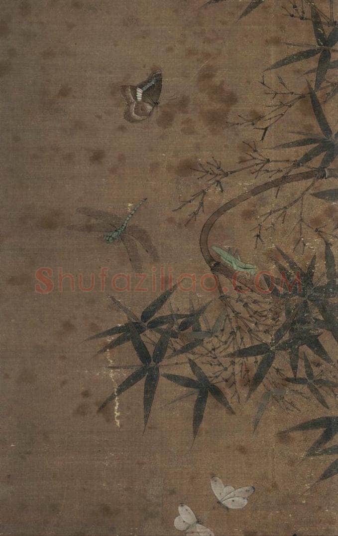宋 赵昌 《竹虫图》 书画作品
