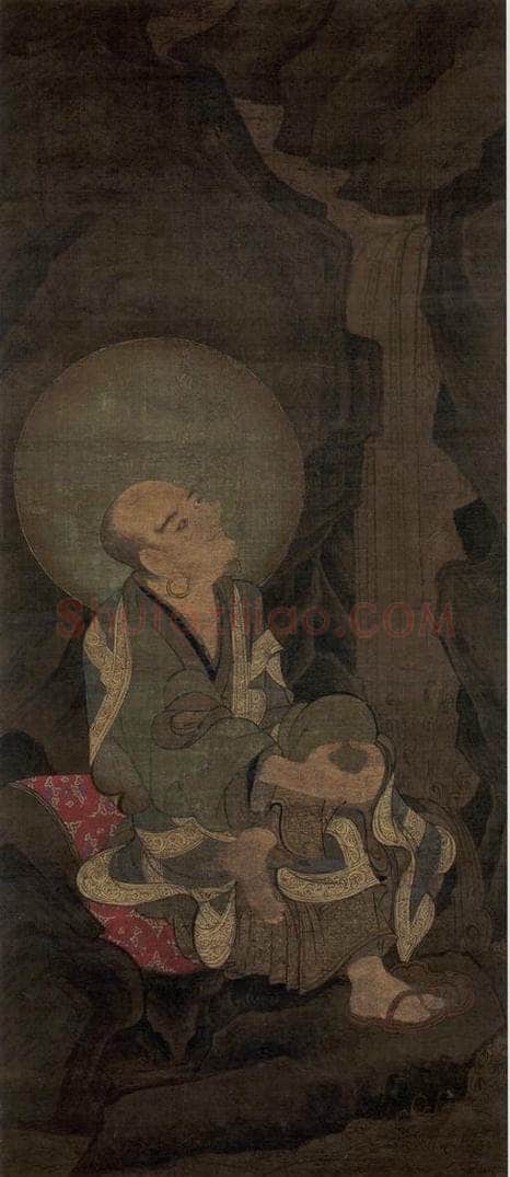 宋 金大受 《第六尊者 迦哩尊者图》 书画作品