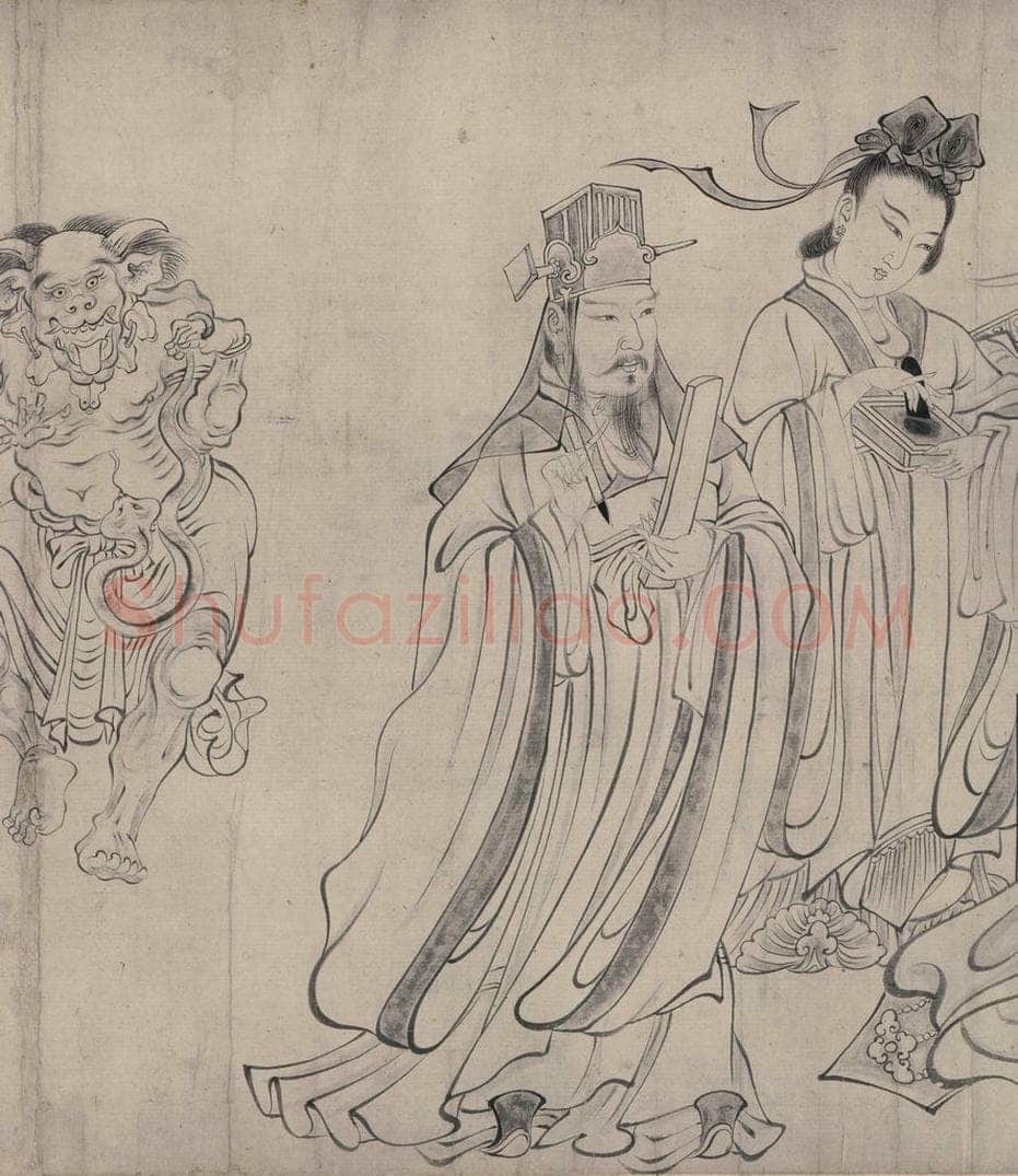 宋 佚名 《送子天王图》 书画作品