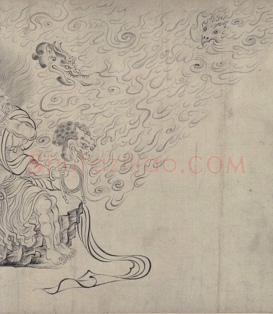 宋 佚名 《送子天王图》 书画作品