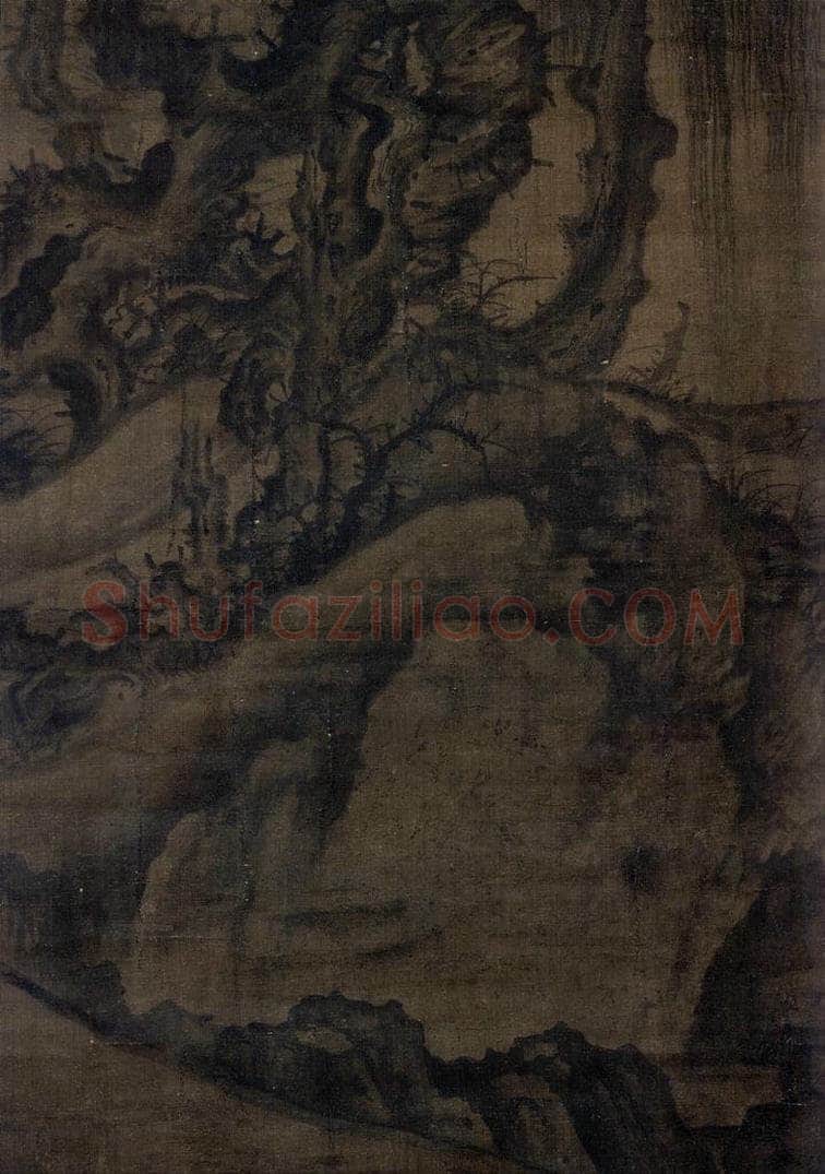 宋 李成 《读碑窠石图》 书画作品