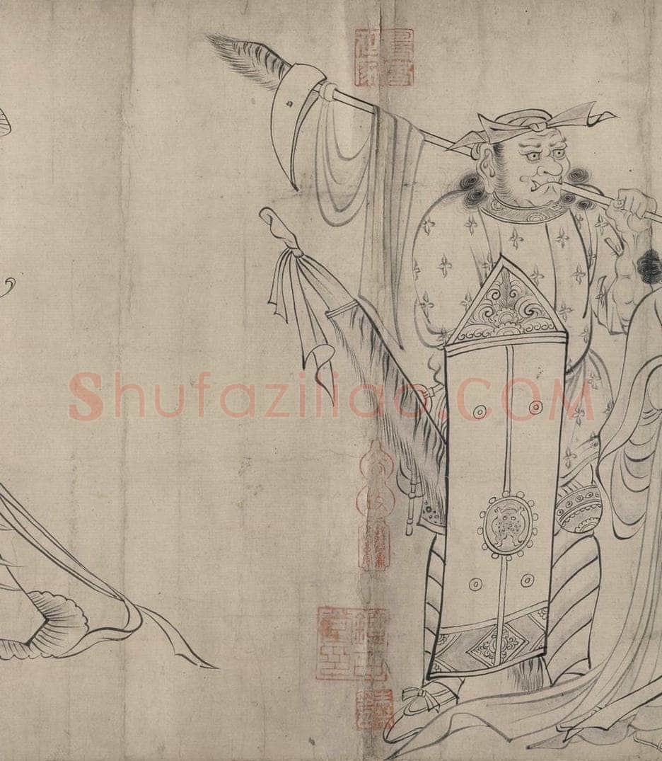 宋 佚名 《送子天王图》 书画作品
