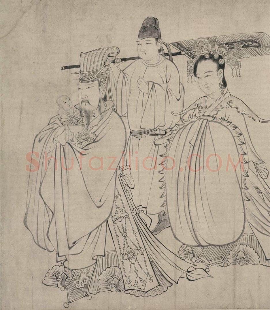 宋 佚名 《送子天王图》 书画作品