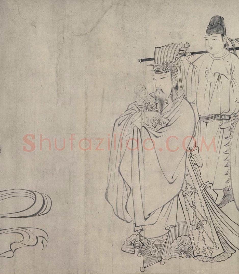 宋 佚名 《送子天王图》 书画作品