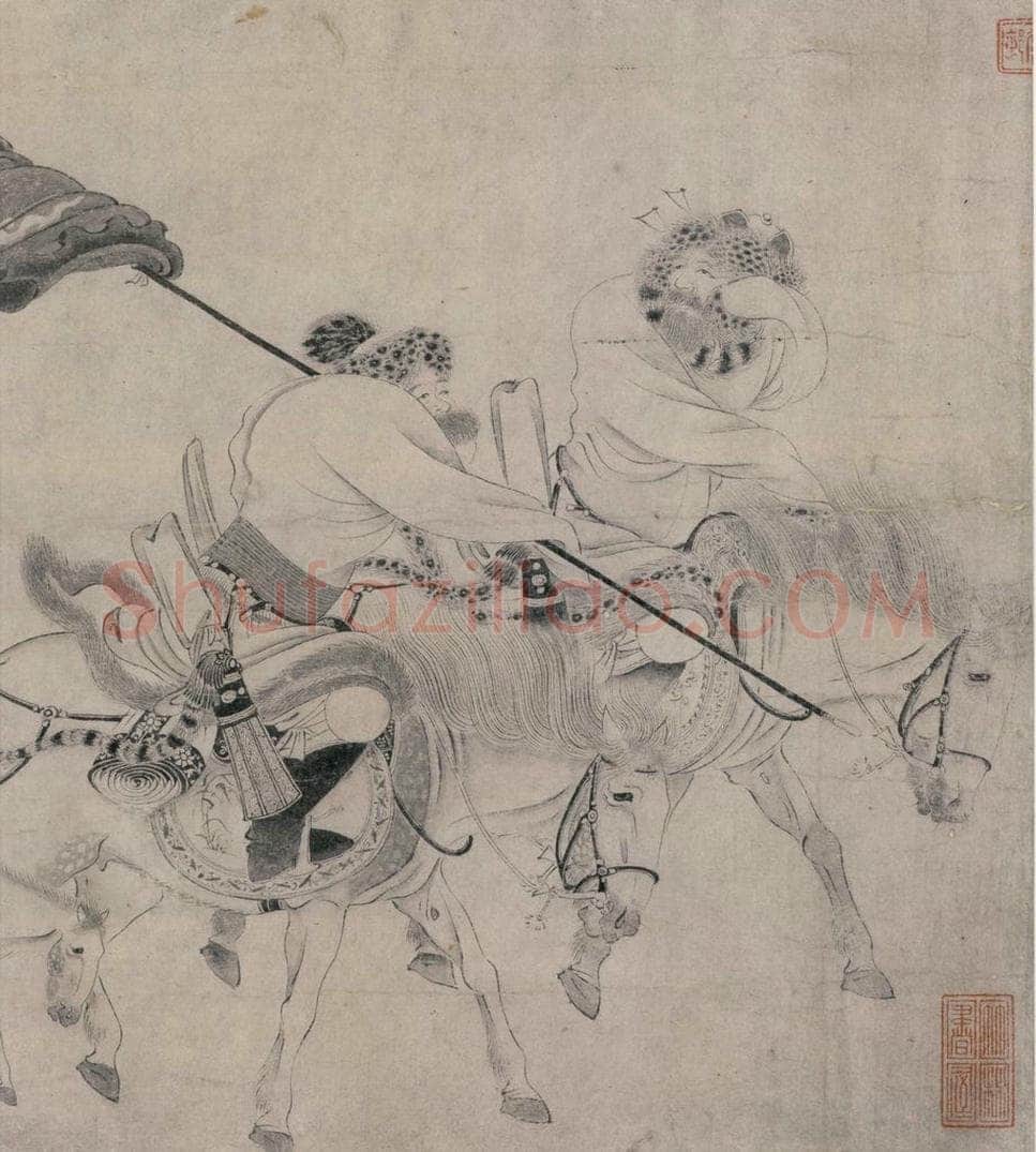 金 宫素然 《明妃出塞图》 书画作品