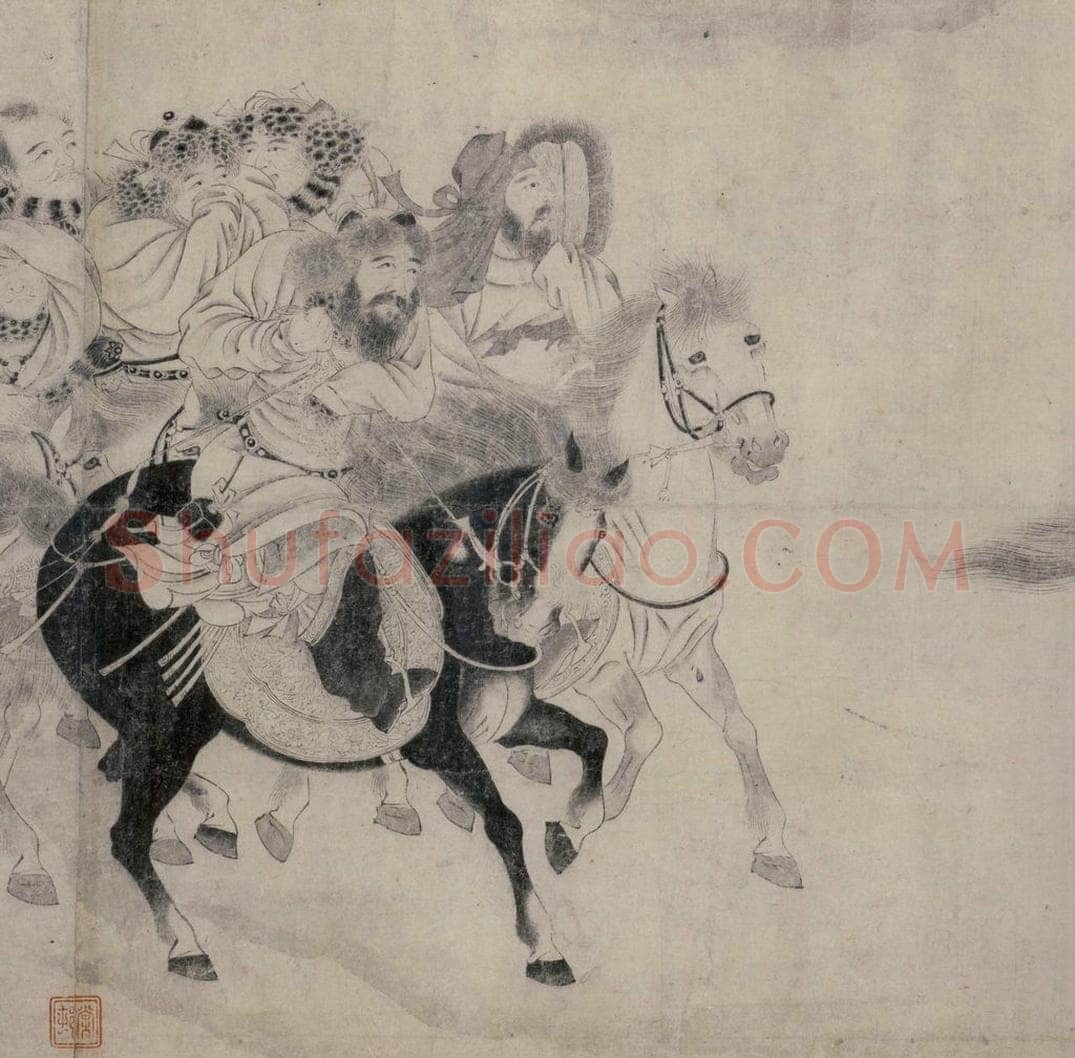 金 宫素然 《明妃出塞图》 书画作品