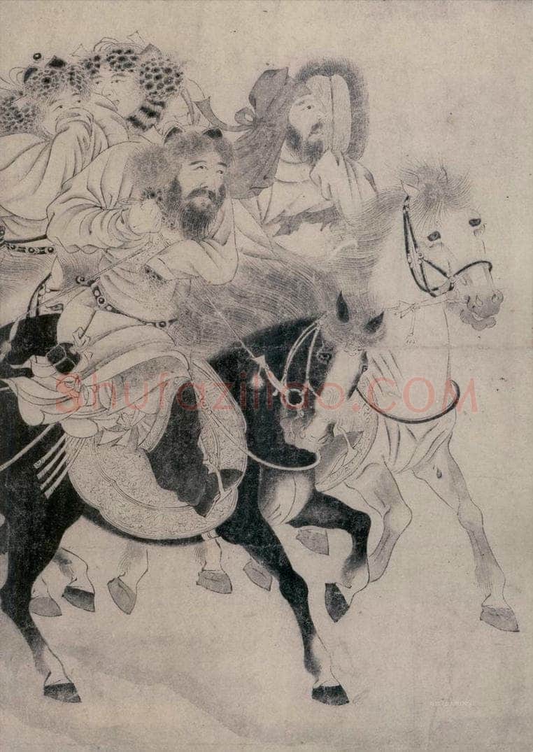 金 宫素然 《明妃出塞图》 书画作品