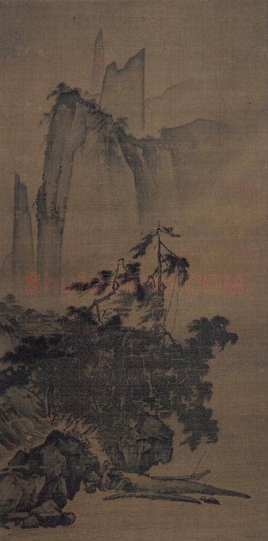 宋 马远 《风雨山水图》 书画作品