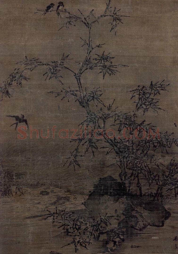 宋 马远 《竹燕图》 书画作品