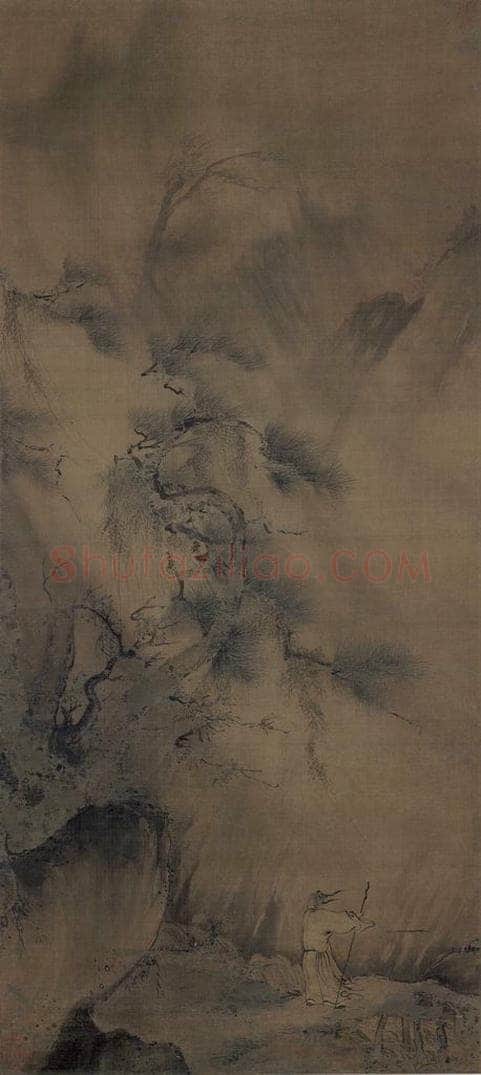 宋 胡直夫（传） 《夏景山水图》 书画作品