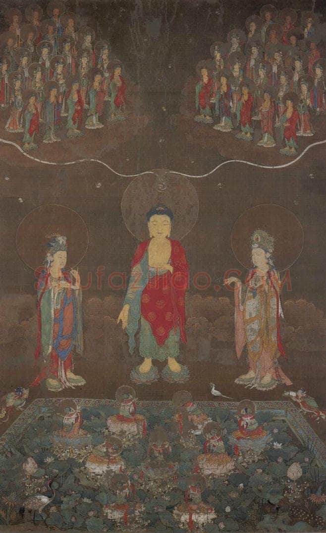 宋 佚名 《阿弥陀净土图》 书画作品