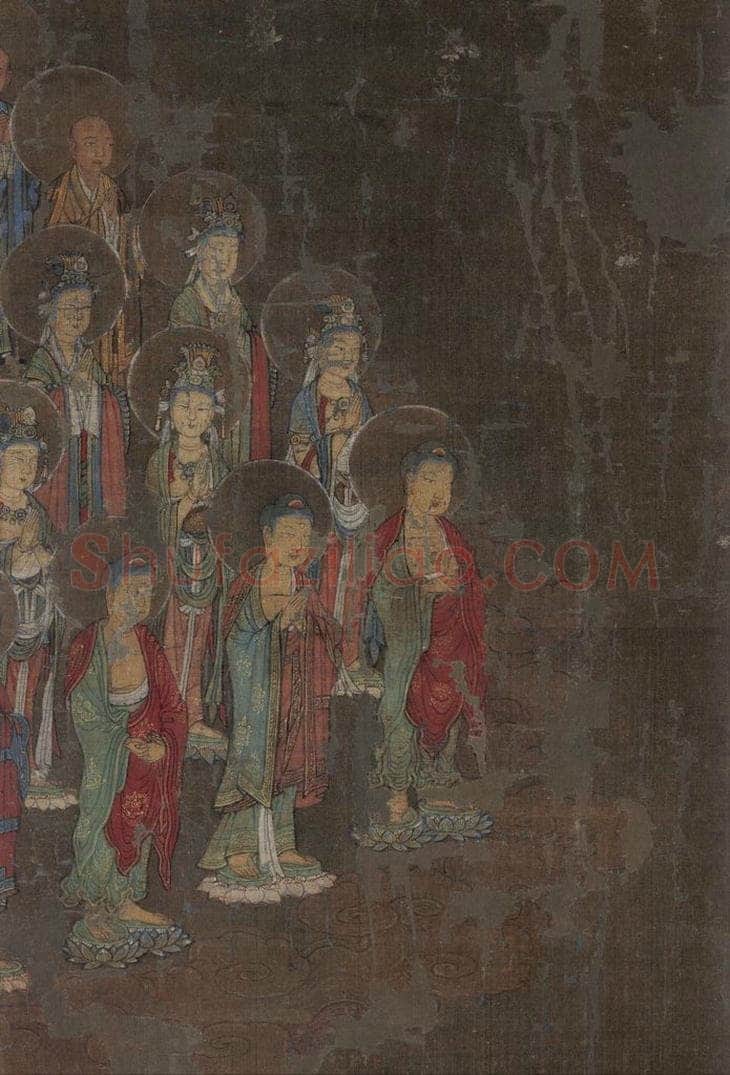 宋 佚名 《阿弥陀净土图》 书画作品