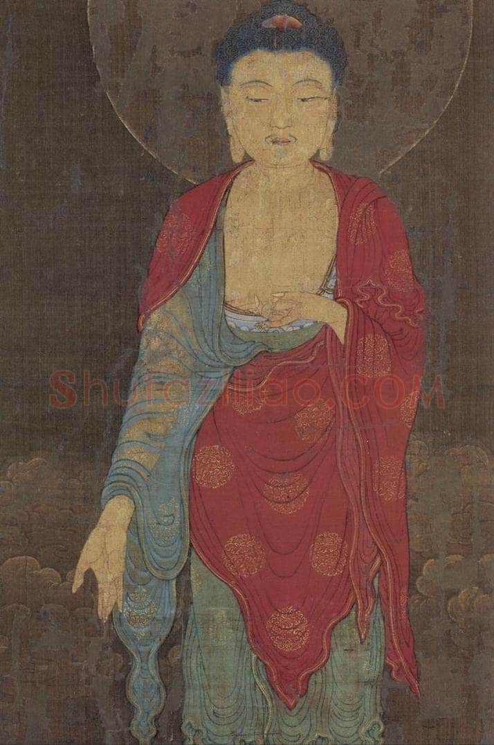 宋 佚名 《阿弥陀净土图》 书画作品