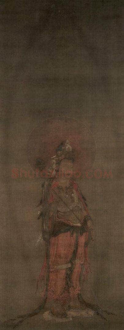宋 普悦 《大势至菩萨图》 书画作品