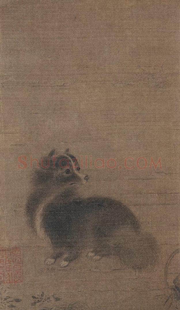 宋 毛益(传) 《遊狗图》 书画作品
