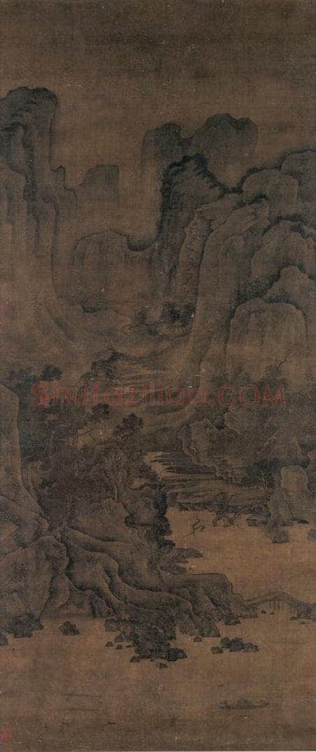 宋 佚名 《秋江渔艇图》 书画作品