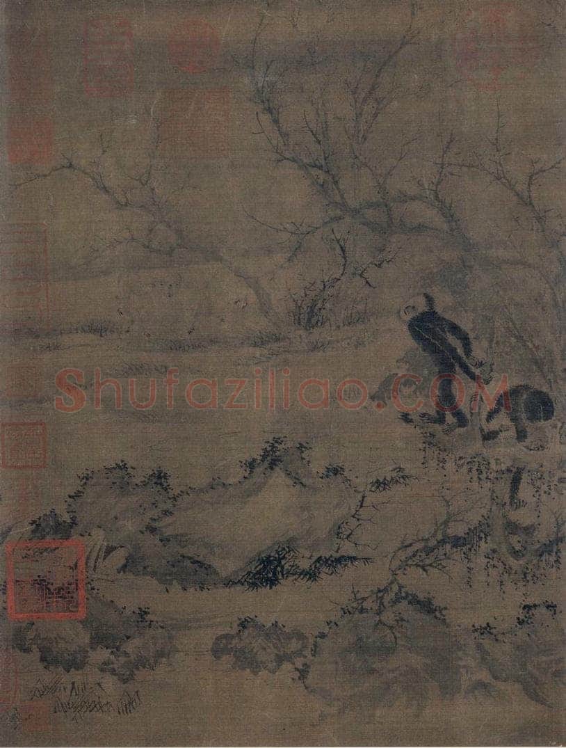 宋 易元吉（传） 《聚猿图》 书画作品