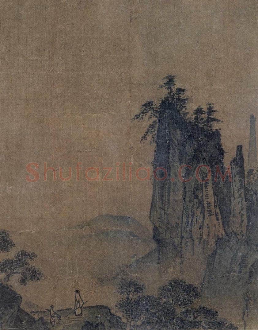 宋 佚名 《观瀑图》 书画作品