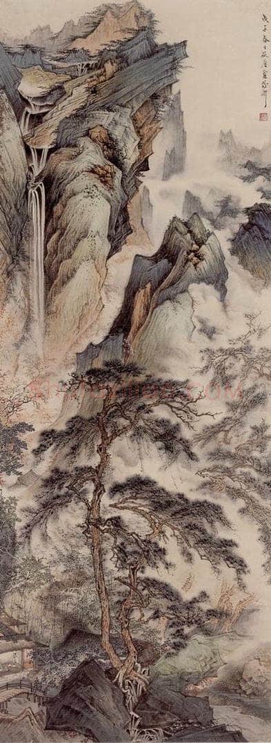 1948年 蔡鹤洲 《高山流水》 书画作品