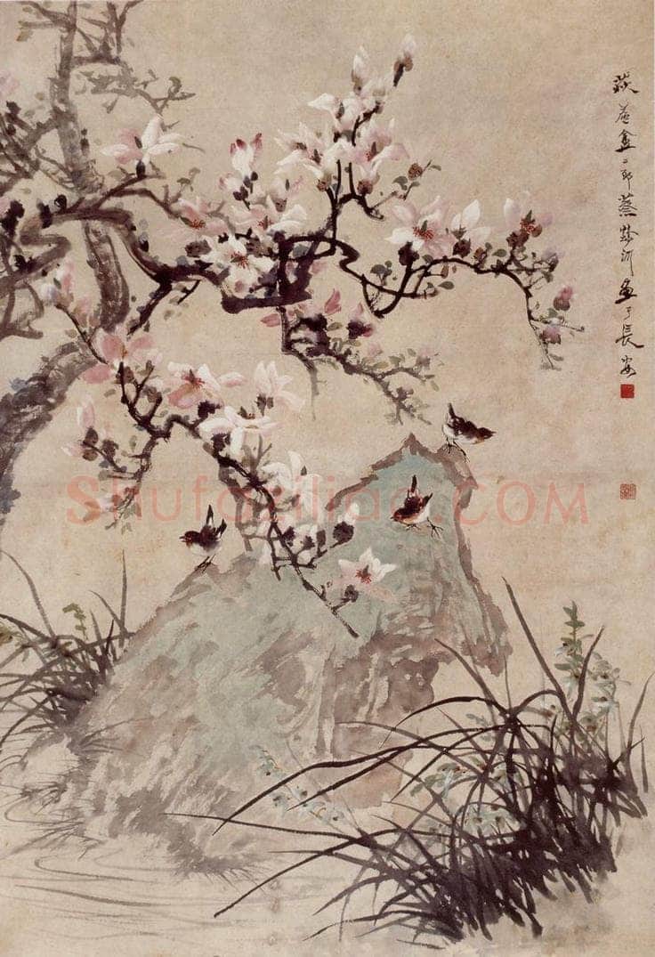 1954年 蔡鹤洲 《仲春赋》 书画作品