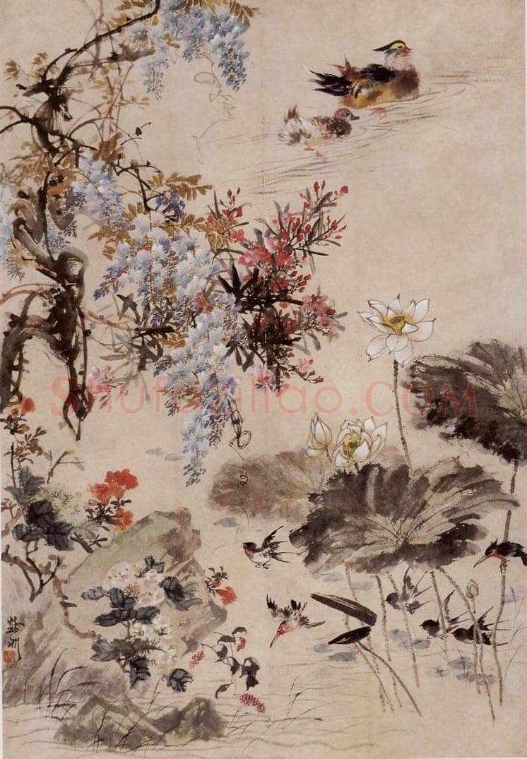 1954年 蔡鹤洲 《盛节赋》 书画作品