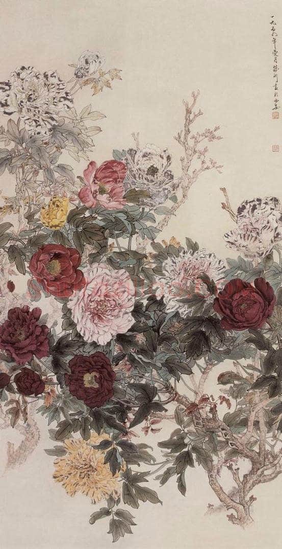 1954年 蔡鹤洲 《祈福图》 书画作品