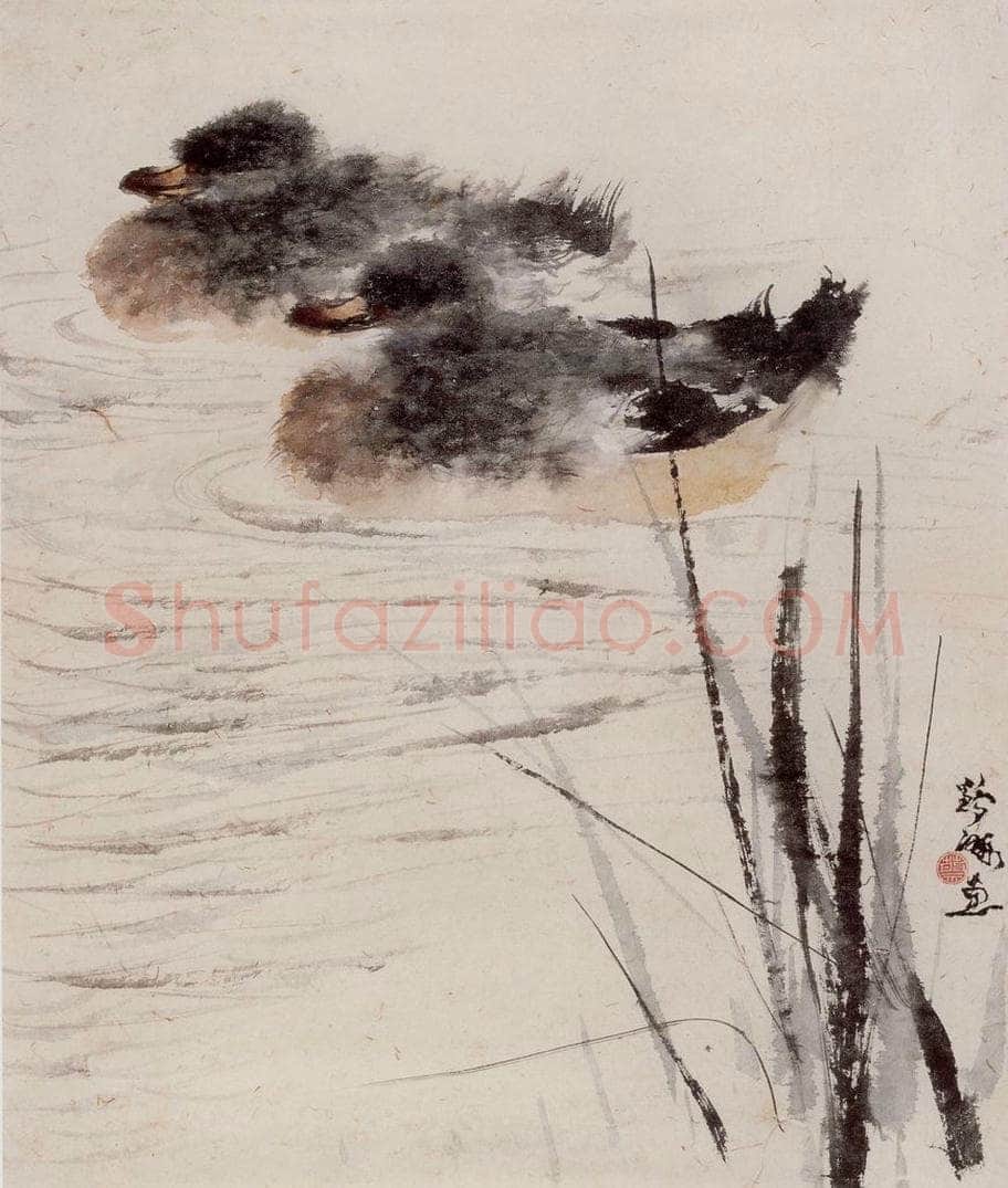 1957年 蔡鹤洲 《惬意》 书画作品