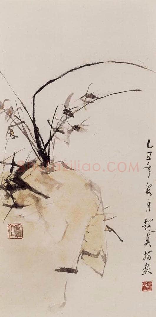 1985年 彭友善 《兰》 书画作品
