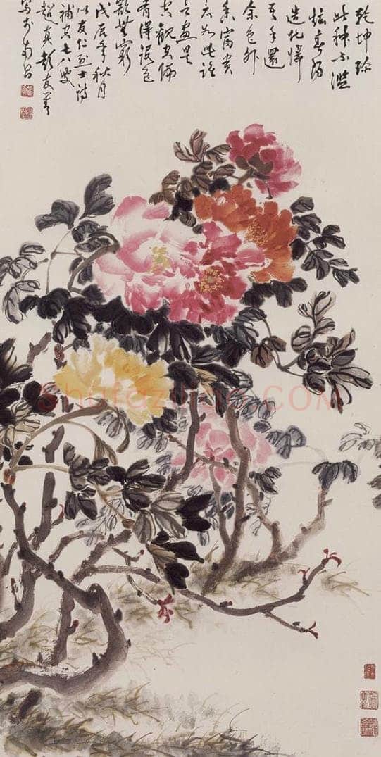 1988年 彭友善 《牡丹》 书画作品
