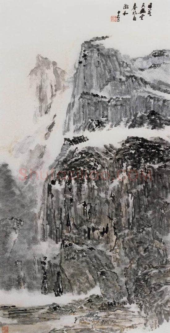 2004年 童中焘 《雁荡山居》 书画作品
