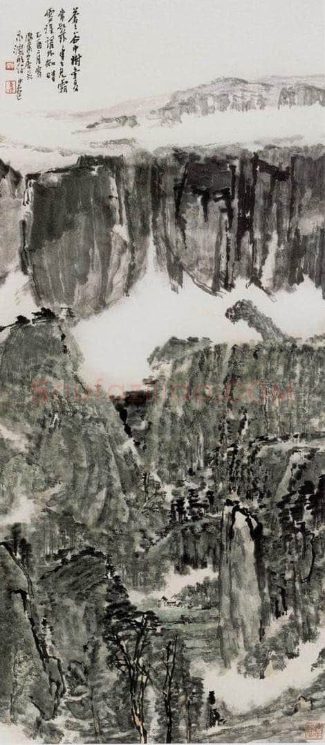 2005年 童中焘 《渊明诗意》 书画作品