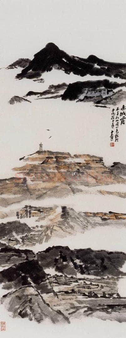2006年 童中焘 《赤城霞》 书画作品