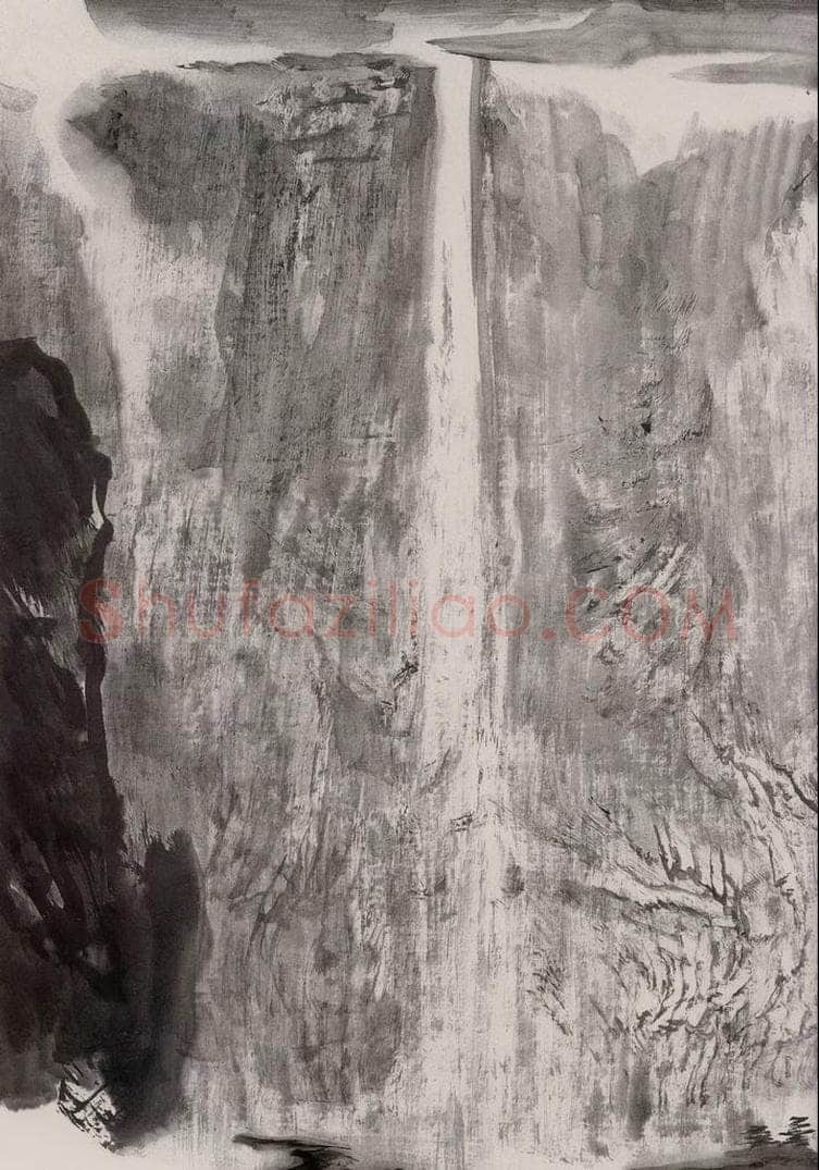 1987年 童中焘 《雁荡大龙湫》 书画作品