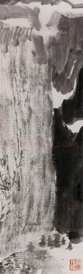 1987年 童中焘 《雁荡大龙湫》 书画作品