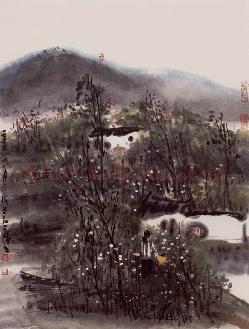 2001年 曾宓 《春色满园》 书画作品