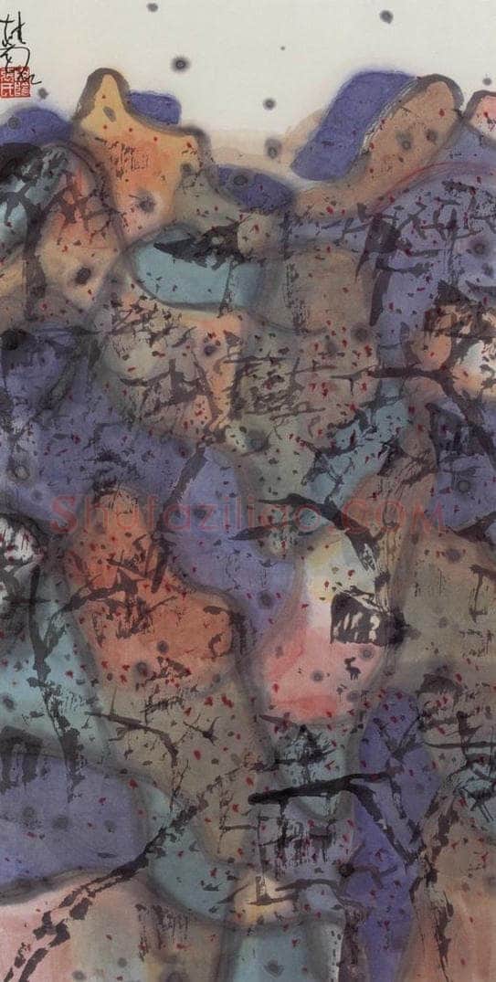 2003年 张桂铭 《碧岚青黛》 书画作品