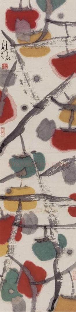2005-2006年 张桂铭 《蔬果四条屏》 书画作品