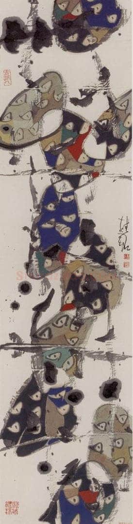 2005-2006年 张桂铭 《蔬果四条屏》 书画作品