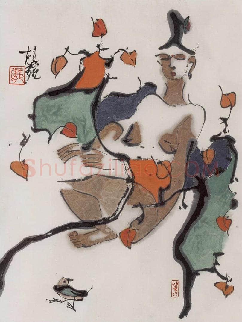 1987年 张桂铭 《人体》 书画作品