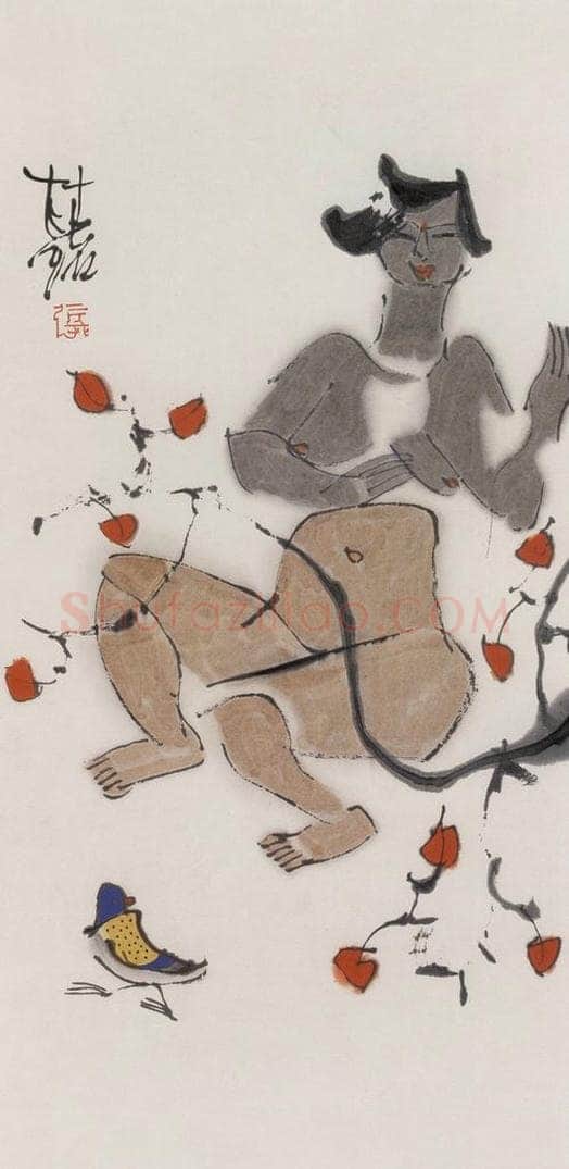 1990年 张桂铭 《和鸣》 书画作品