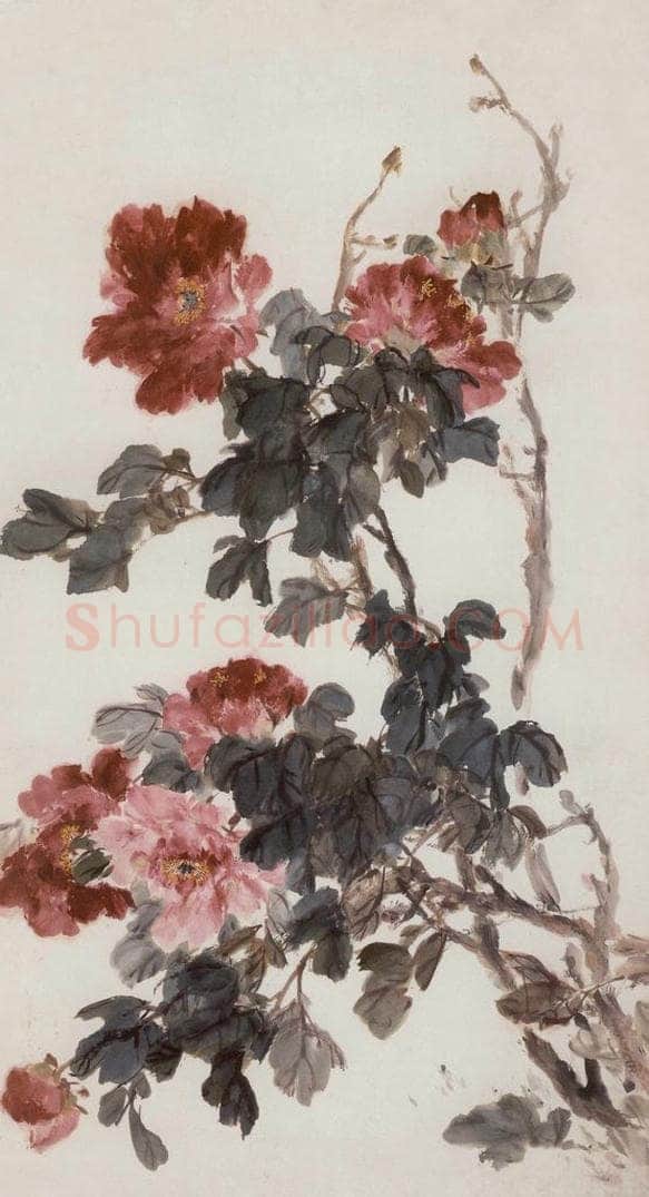 60年代 王雪涛 《牡丹》 书画作品