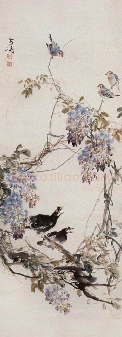 60年代 王雪涛 《四季花鸟屏》 书画作品