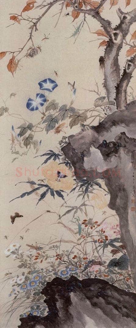 1947年 王雪涛 《草虫花卉》 书画作品