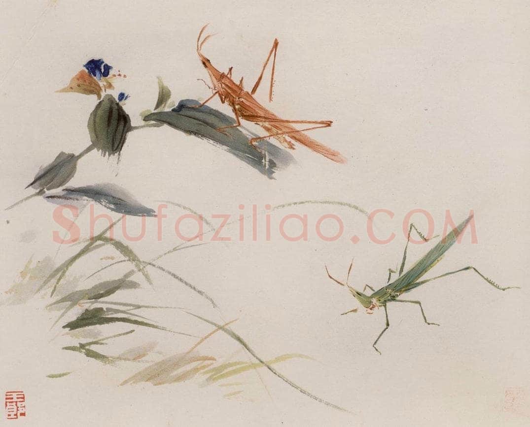 约1962年 王雪涛 《草虫花卉册页》 书画作品