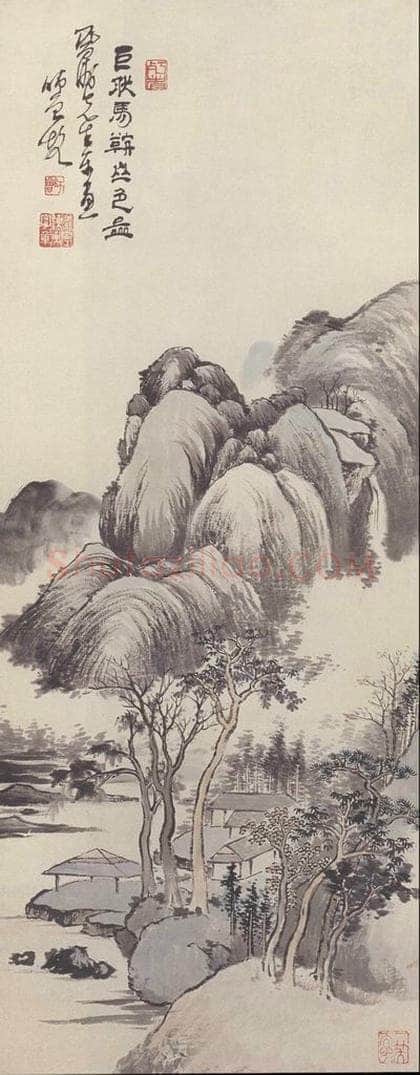  陈师曾 《山水图》 书画作品
