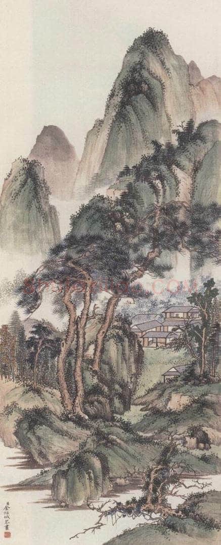  金城 《山水图》 书画作品