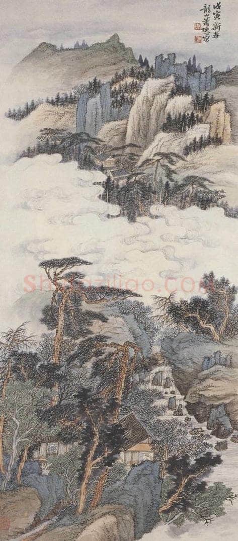 1938年 萧逊 《山水图》 书画作品