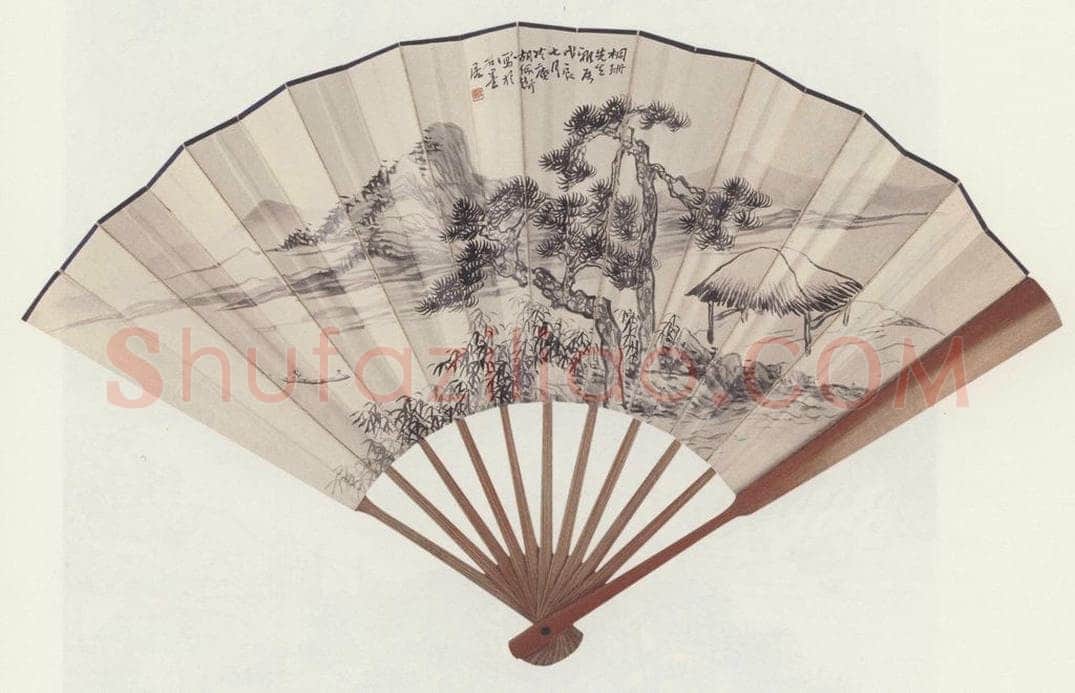 1928年 胡佩衡 《松溪泛艇图》 书画作品
